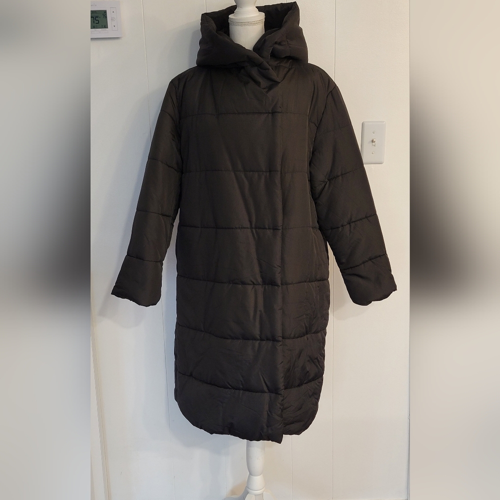 Boohoo Puffer Long Jacket